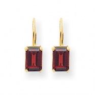 Picture of 14k 7x5mm Emerald Cut Garnet earring