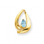 Picture of 14k 7x5mm Pear Blue Topaz slide