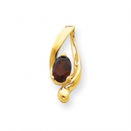 Picture of 14k 8x6mm Oval Garnet slide