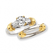 Picture of 14k Two-tone AAA Diamond engagement ring