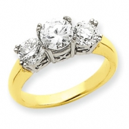 Picture of 14k Two-tone A Diamond three stone ring