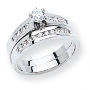 Picture of 14k White Gold A Diamond wedding band