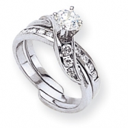 Picture of 14k White Gold A Diamond wedding band