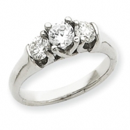 Picture of 14k White Gold A Diamond three stone ring