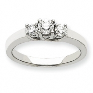 Picture of 14k White Gold A Diamond three stone ring