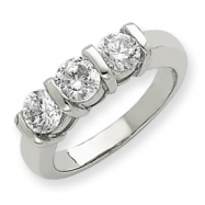 Picture of 14k White Gold A Diamond three stone ring