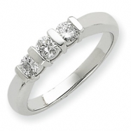 Picture of 14k White Gold A Diamond three stone ring
