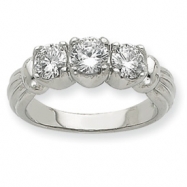 Picture of 14k White Gold A Diamond three stone ring
