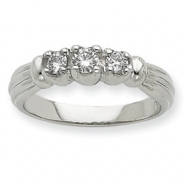 Picture of 14k White Gold A Diamond three stone ring