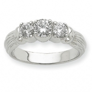 Picture of 14k White Gold A Diamond three stone ring