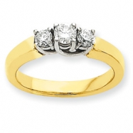 Picture of 14k Two-tone A Diamond three stone ring