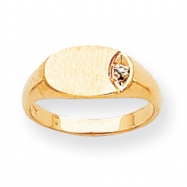 Picture of 14k A Diamond signet ring
