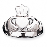 Picture of 10k White Gold Polished Claddagh Ring