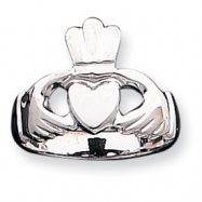 Picture of 10k White Gold Polished Claddagh Ring