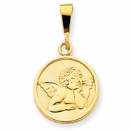 Picture of 14k Polished & Satin Raphael Angel Pendant