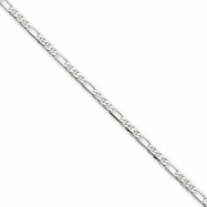 Picture of 14k White Gold 2.4mm Flat Figaro Chain anklet