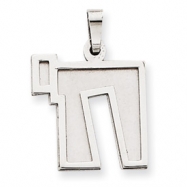 Picture of 14k White Gold Solid Satin Chai Charm