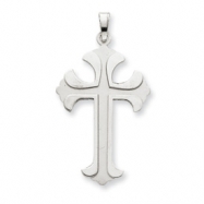 Picture of 14k White Gold Fleur de lis Cross Pendant