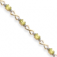 Picture of 14k Peridot & Diamond Bracelet
