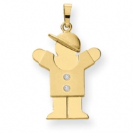 Picture of 14k A Diamond kid pendant