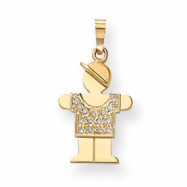 Picture of 14k A Diamond kid pendant