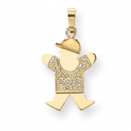 Picture of 14k A Diamond kid pendant
