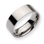 Picture of Titanium 8mm Polished Flat Wedding Band ring
