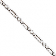 Picture of 14k White Gold Holds 18 1.7mm & 9 2.4mm Stones .92ct Fancy Tennis Bracelet