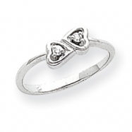Picture of 14k White Gold A Diamond heart ring