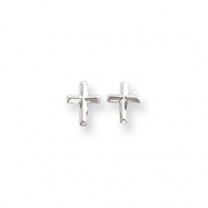 Picture of 14k White Gold Cross Post Earrings