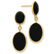 Picture of 14k Onyx Oval Dangle Earrings