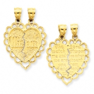 Picture of 14k Reversible Mizpah 2 Piece Break Apart Charm