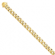 Picture of 14k 7.75mm Solid Hand-Polished Curb Link Chain anklet