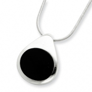 Picture of Sterling Silver Onyx Pendant w/Chain chain