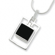Picture of Sterling Silver Onyx Pendant w/Chain chain