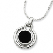 Picture of Sterling Silver Onyx Pendant w/Chain chain