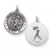 Picture of Sterling Silver St. Christopher Basketball Medal