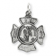 Picture of Sterling Silver Saint Florian Badge Medal