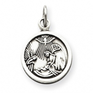 Picture of Sterling Silver Antiqued Baptism Medal