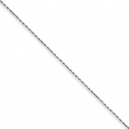 Picture of 10k White Gold 1.2mm Machine Made Diamond Cut Rope Chain