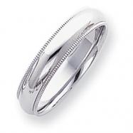 Picture of Platinum 5mm Comfort-Fit Milgrain Size 5 Wedding Band ring