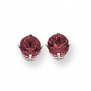 Picture of 14k White Gold 6mm Rhodalite Garnet earring