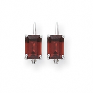 Picture of 14k Rhodalite Garnet Diamond emerald leverback earring