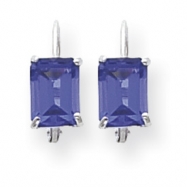 Picture of 14k Tanvorite Diamond emerald leverback earring