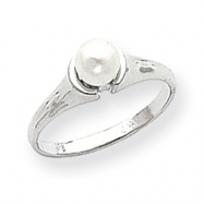 Picture of 14k White Gold 5mm Pearl Ring