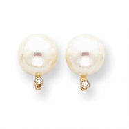 Picture of 14k 8mm Pearl AA Diamond earring