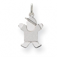 Picture of 14k White Gold Mini Boy Charm