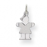 Picture of 14k White Gold Mini Girl Charm