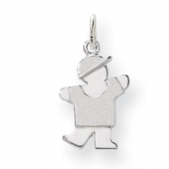Picture of 14k White Gold Mini Boy Charm