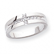 Picture of 14k White Gold AA Quality Trio Mens Wedding Band ring